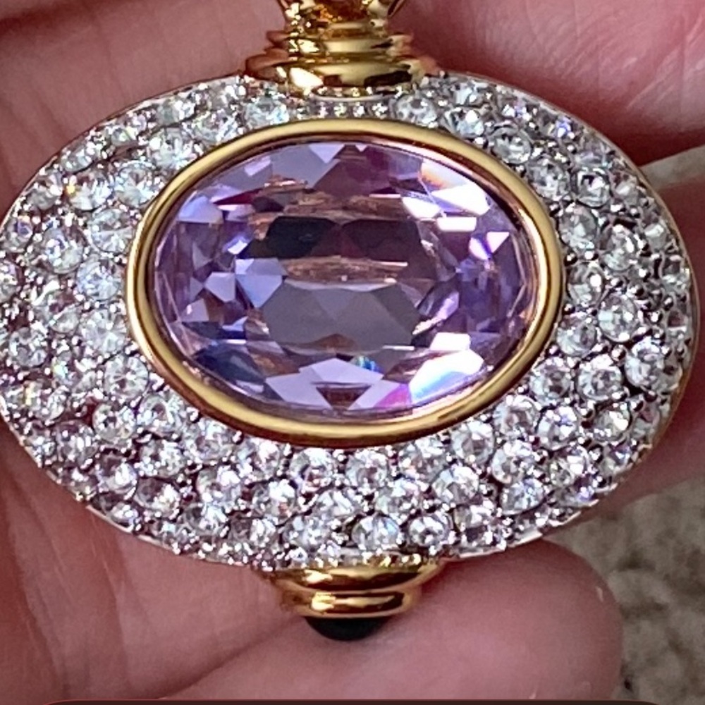Nolan Miller Gold and Purple Crystal Necklace